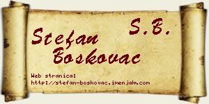 Stefan Boškovac vizit kartica